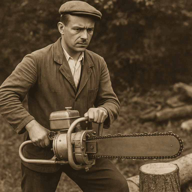 A invenção da motosserra elétrica na década de 1920: uma revolução na madeira