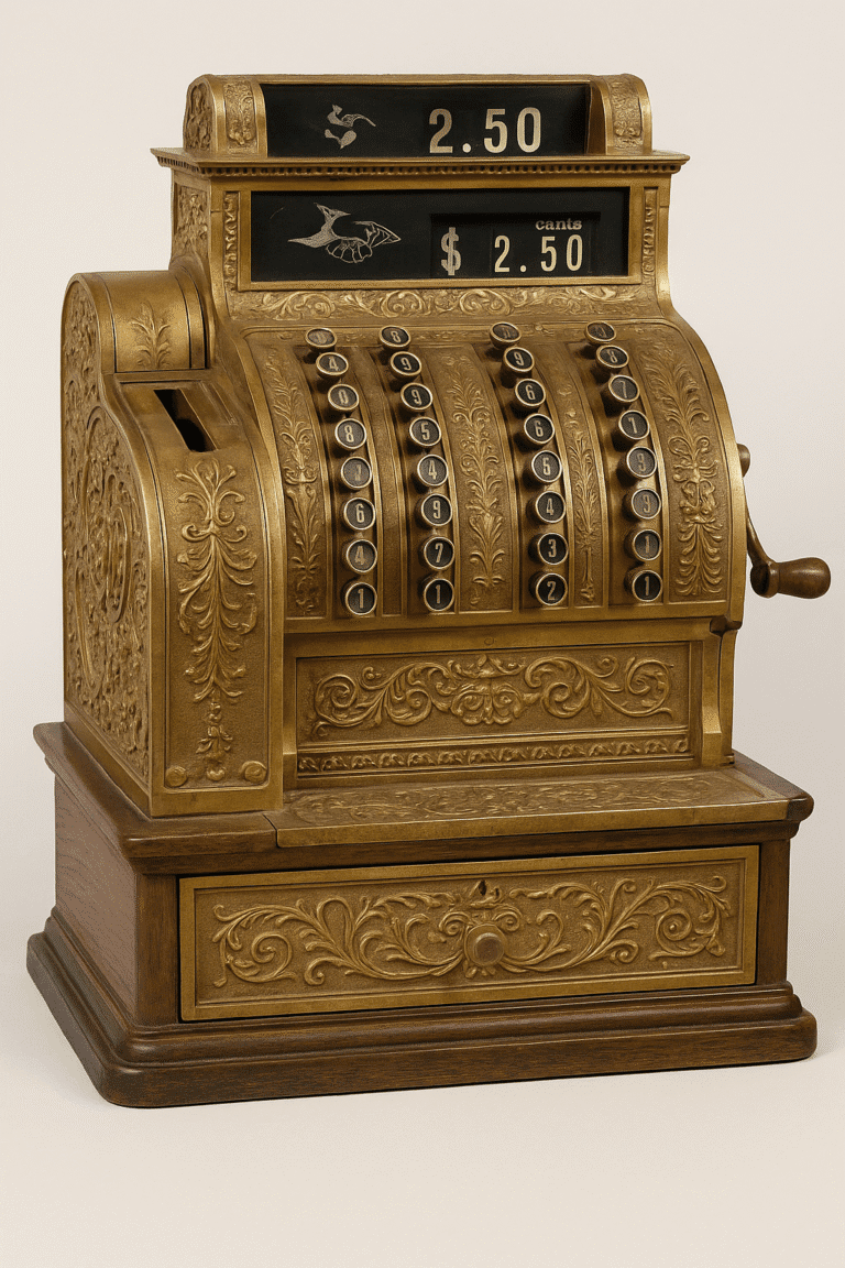 A Máquina Registradora na Década de 1910: Um Ícone da Era Mecânica Comercial