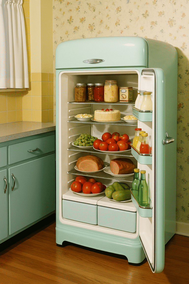 A Evolução da Geladeira na Década de 1950: Um Salto em Design e Tecnologia