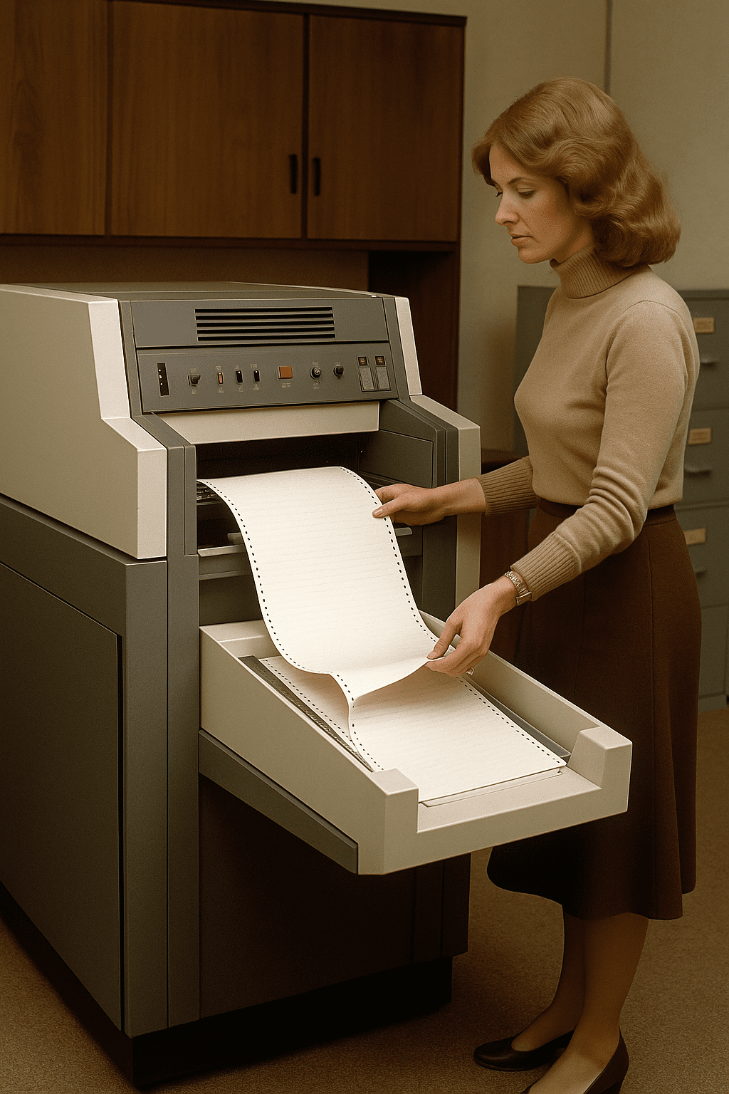 evolução das impressoras nos anos 70